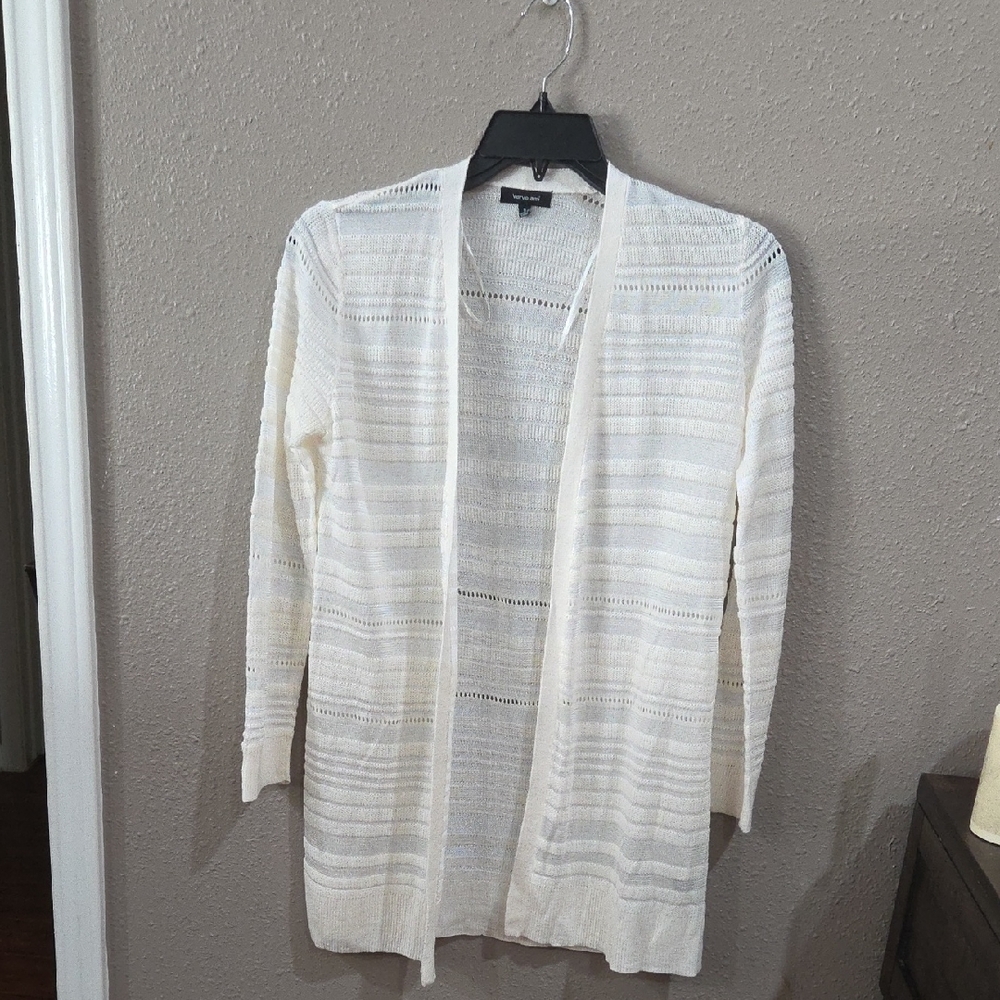 Verve Ami Cream Open-Front Cardigan